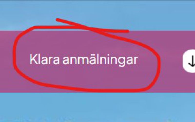 Anmälda lag publicerade